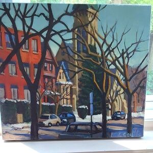 Original oil painting  cityscape by laura Coutts (St-Georges)